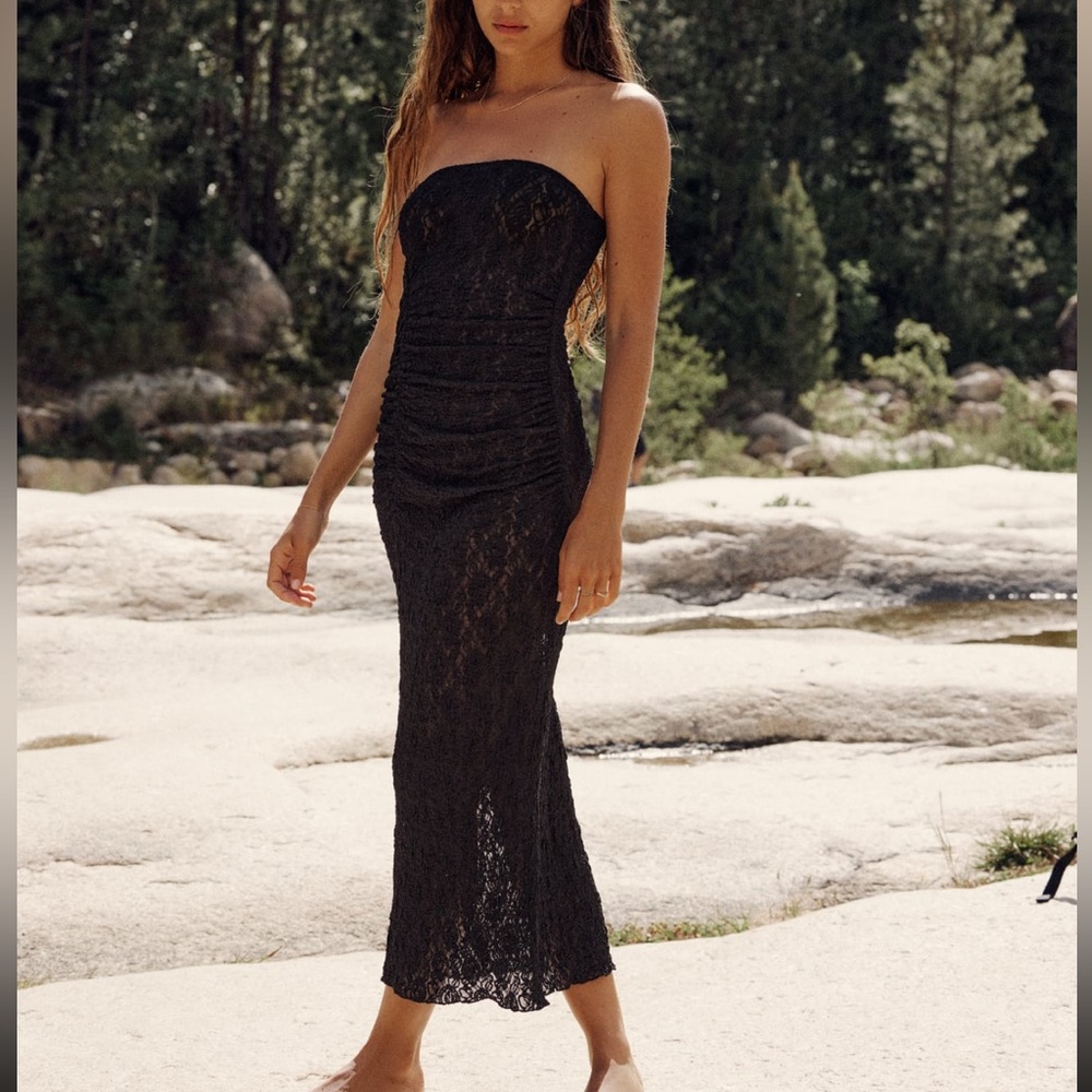 Zara black lace dress